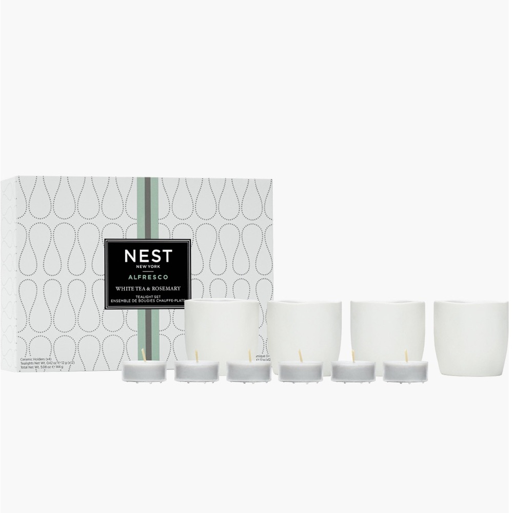 NEST New York White Tea & Rosemary Tealight Candle Set